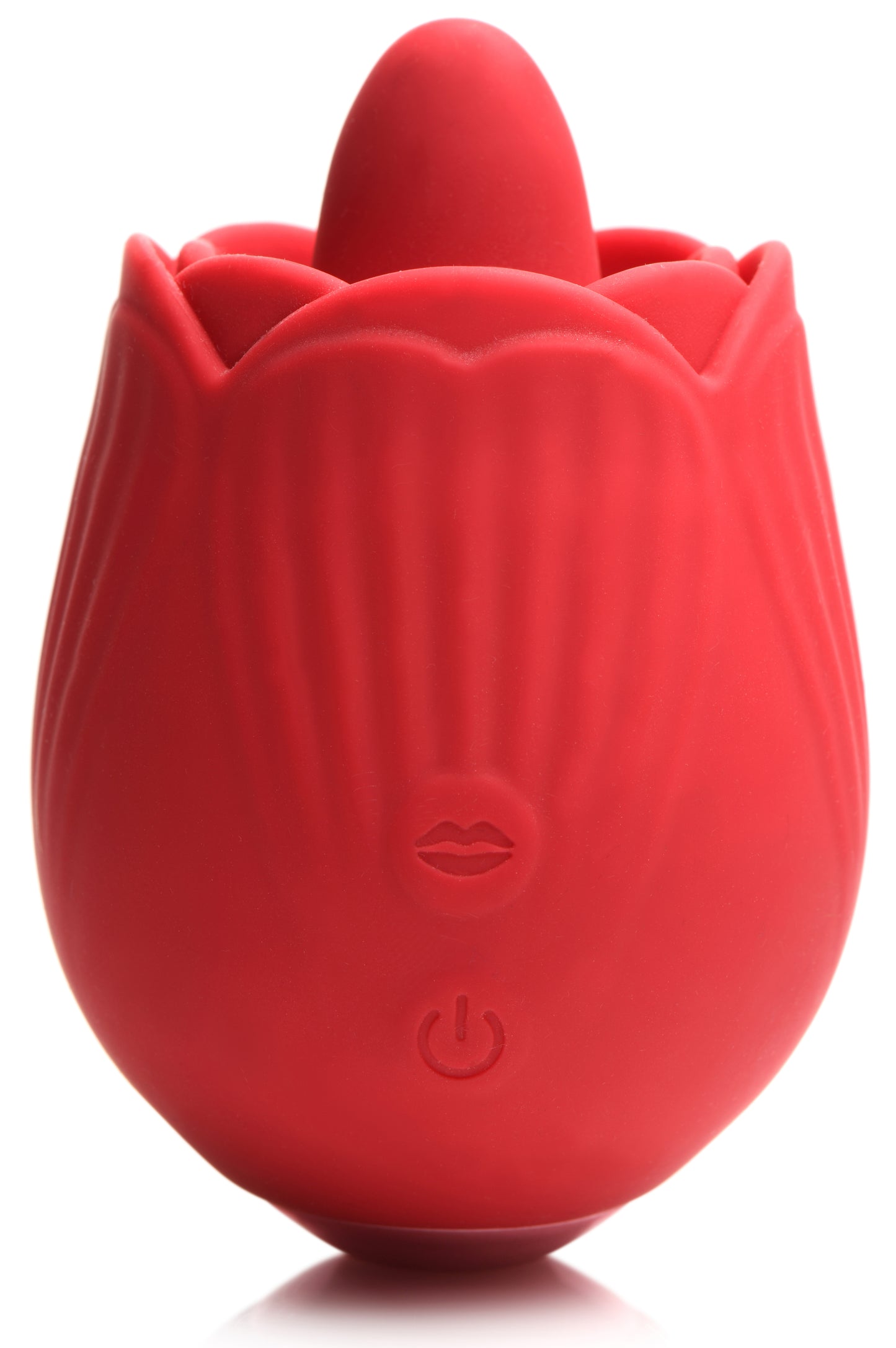 "Bloomgasm - French Rose Licking and Vibrating Stimulator - Red INM-AH037"