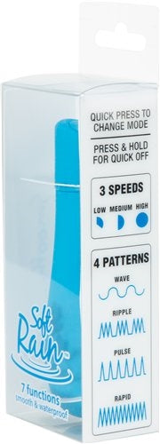"Soft Rain Power Bullet 3 Inch Breeze Coated 7 Function - Blue BMS5319-3"