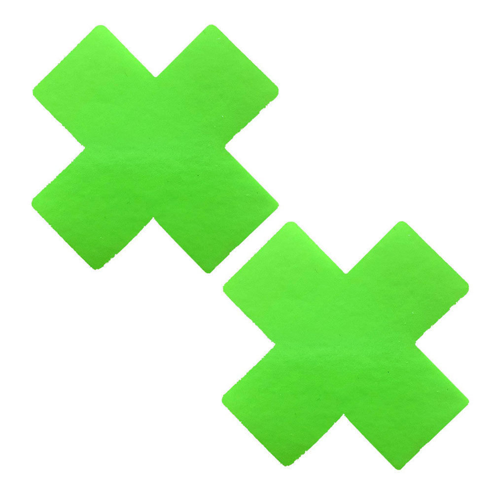 "Apple Fruitella Neon Blacklight Wet Vinyl X Factor Nipztix Pasties NN-AFR-XF-NS"