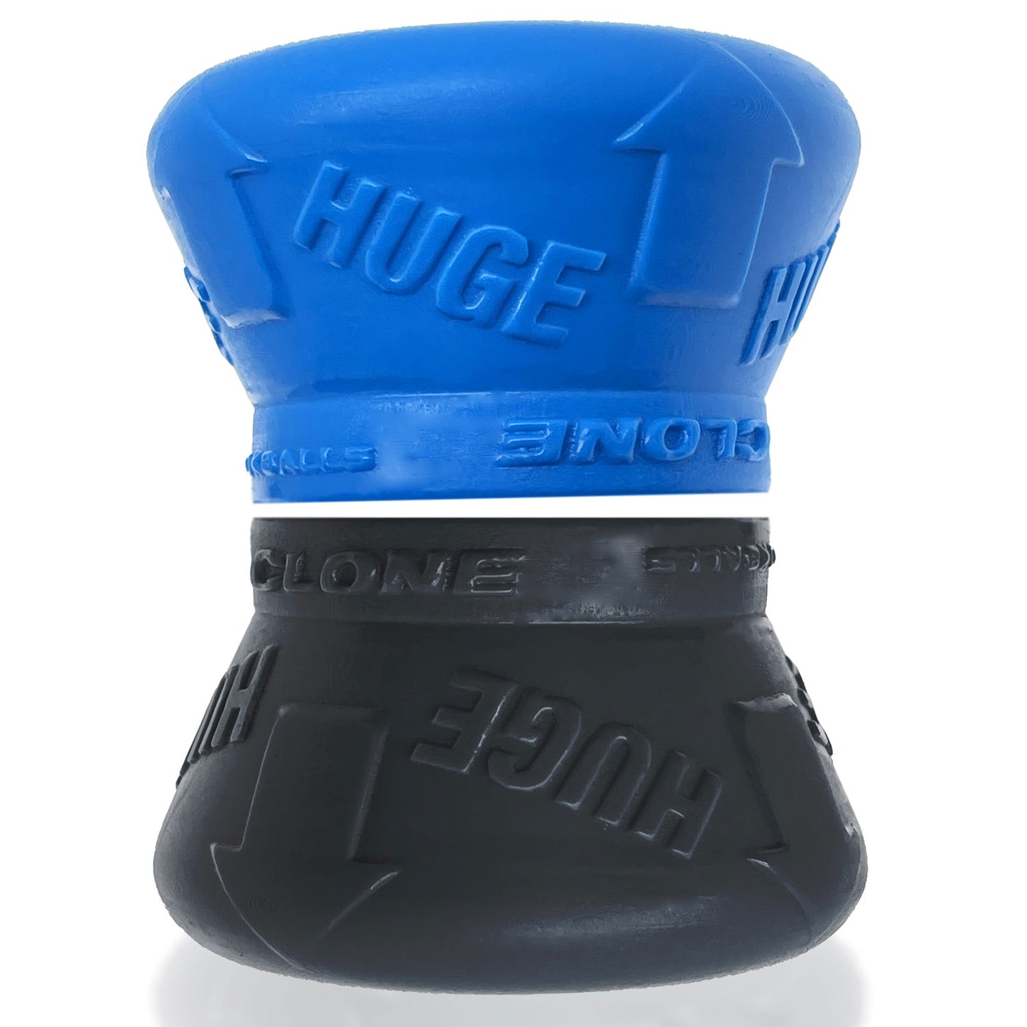 "Clone Duo Huge - 2-Pack Ballstretcher - Pool Blue / Black OX-1919-BLUHUG"