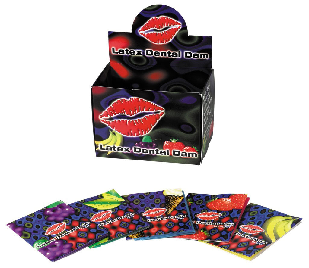 "Trust Latex Dental Dams - 100 Piece Box - Assorted Flavors GPC-LBAU"
