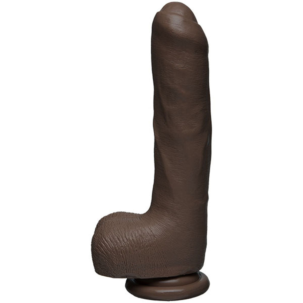 "The D - Uncut D - 9 Inch With Balls - Firmskyn - Chocolate DJ1705-75-CD"