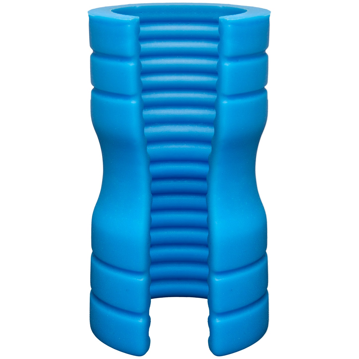 "Optimale - Truskyn Silicone Stroker - Ribbed - Blue DJ0694-02-BX"