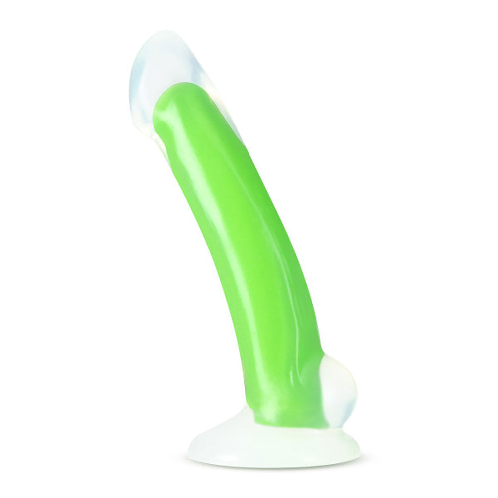 "Neo Elite - Glow in the Dark - Omnia - 7 Inch Silicone Dual Density Dildo - Neon Green BL-80222"