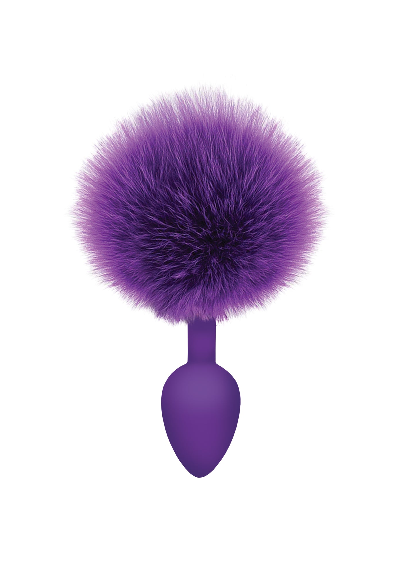"The 9's Cottontails Silicone Bunny Tail Butt Plug - Purple ICB2642-2"