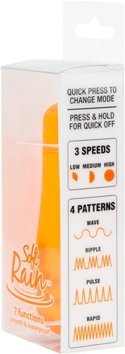 "Soft Rain Power Bullet 3 Inch Breeze Coated 7 Function - Orange BMS5329-3"