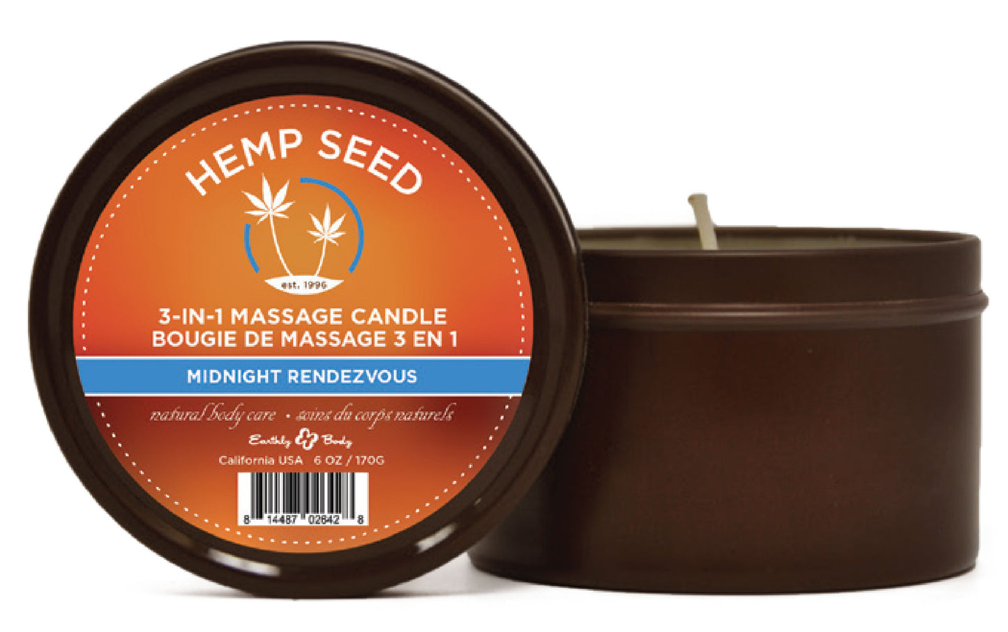 "3-in-1 Massage Candle - 6 Oz. - Midnight Rendezvous EB-HSCS022A"