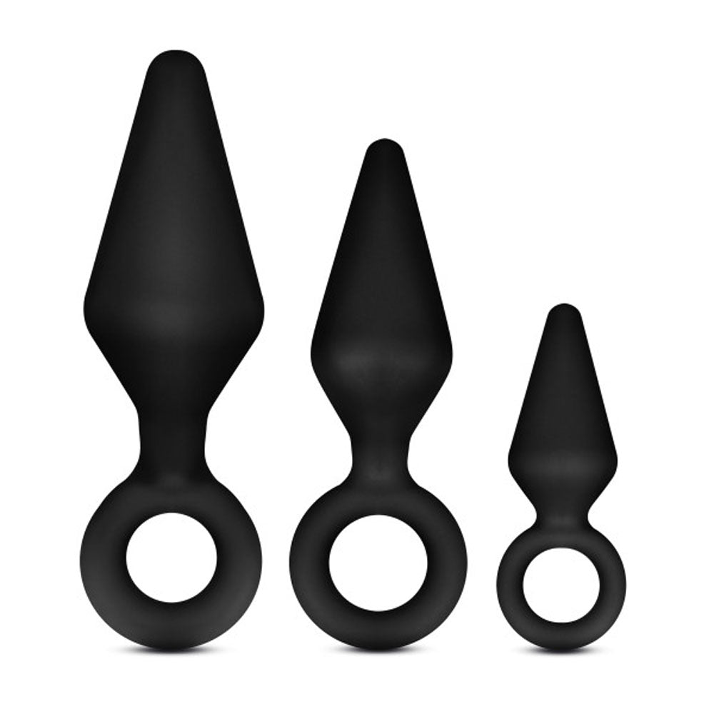 "Anal Adventures - Platinum - Silicone Loop Plug Kit - Black BL-310175"