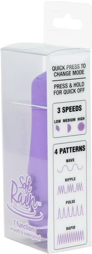 "Soft Rain Power Bullet 3 Inch Breeze Coated 7 Function - Lavender BMS5318-3"