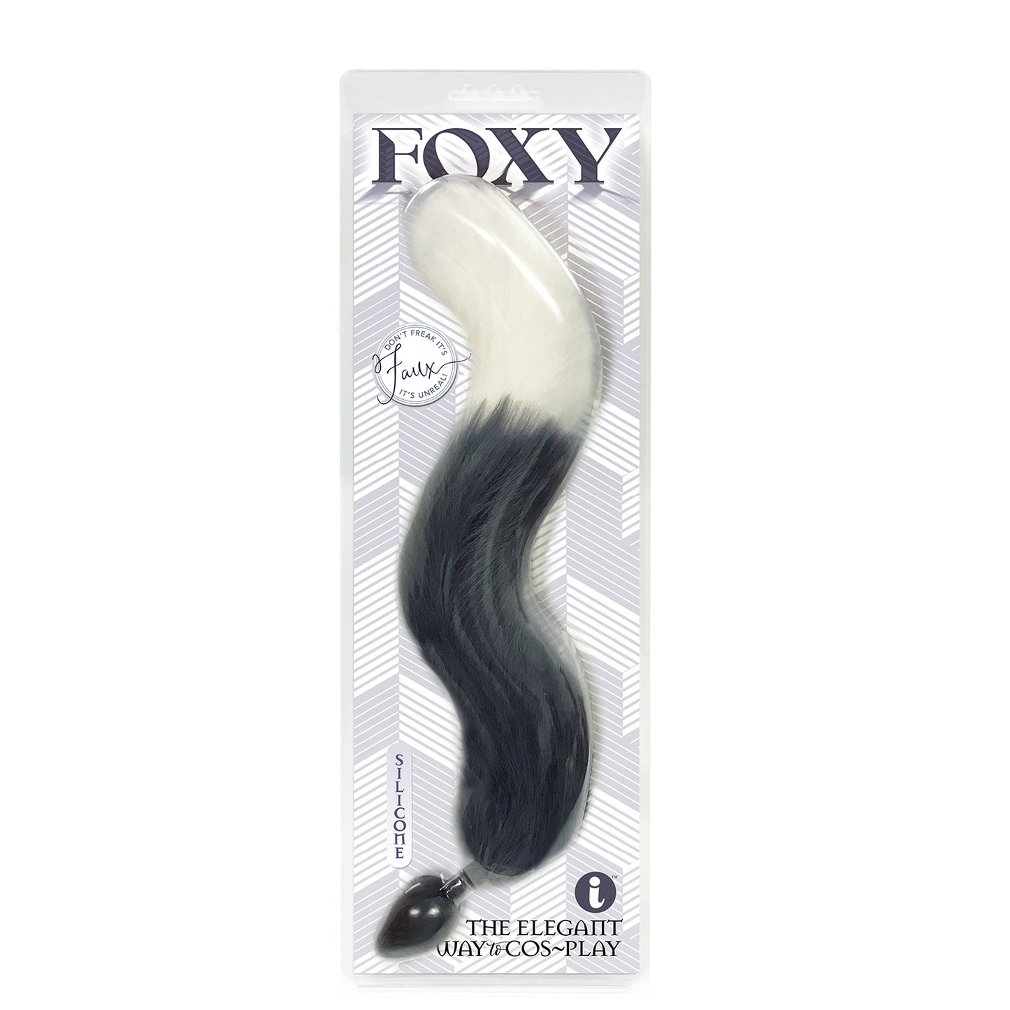 "Foxy Fox Tail Silicone Butt Plug - Grey IC1404"