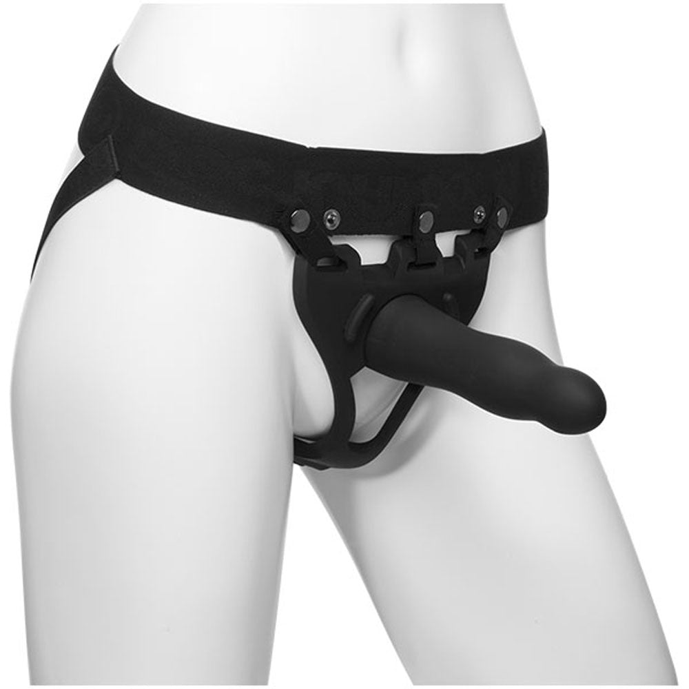 "Body Extensions - Hollow Slim Dong Strap-on 2-Piece Set - Black DJ0800-06-BX"