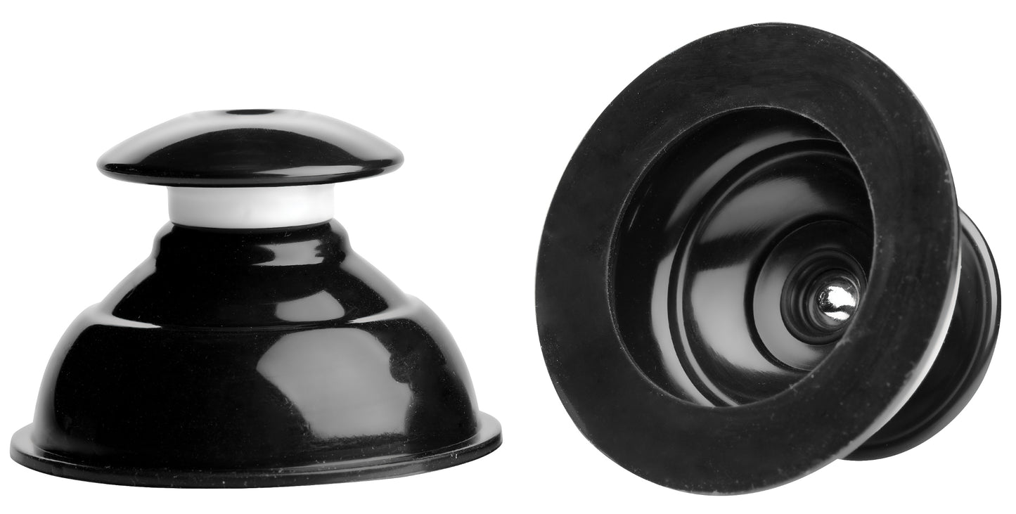 "Master Series - Plungers Extreme Suction Nipple Suckers - Black MS-AF413"