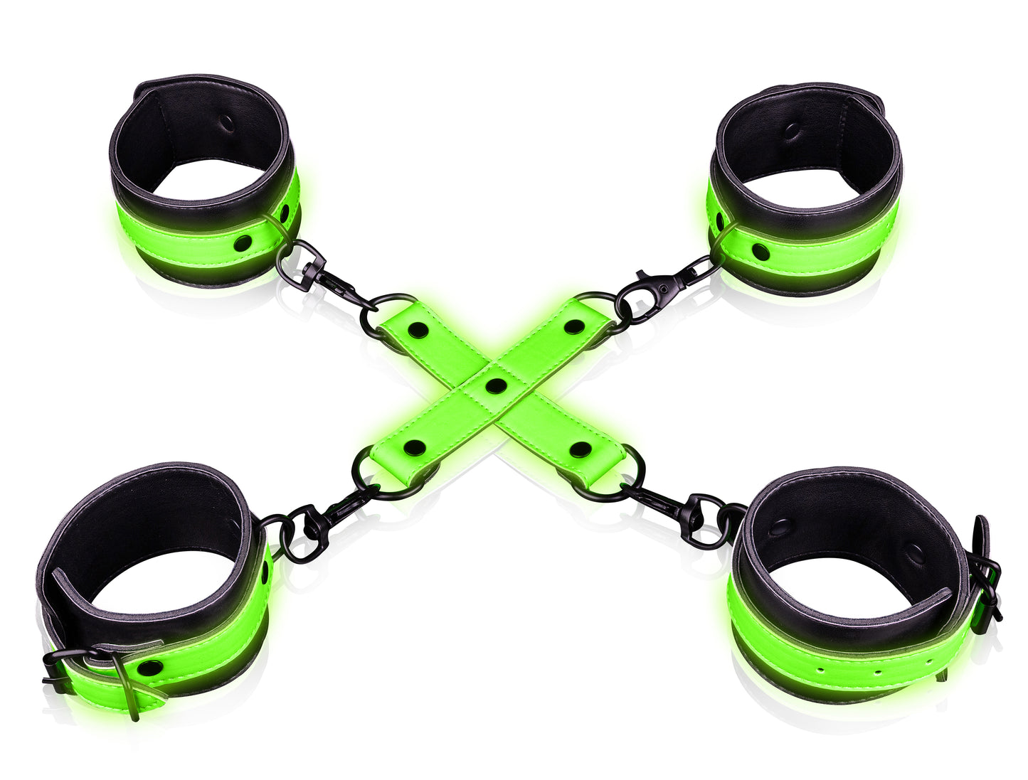 "Hand and Ankle Cuffs With Hogtie - Glow in the Dark OU-OU727GLO"