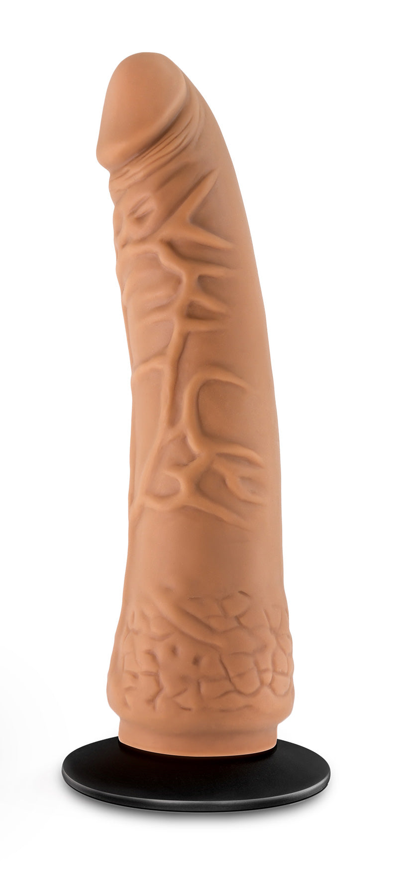 "Lock on - Hexanite - 7.5 Inch Dildo With Suction Cup Adapter - Mocha BL-51337"