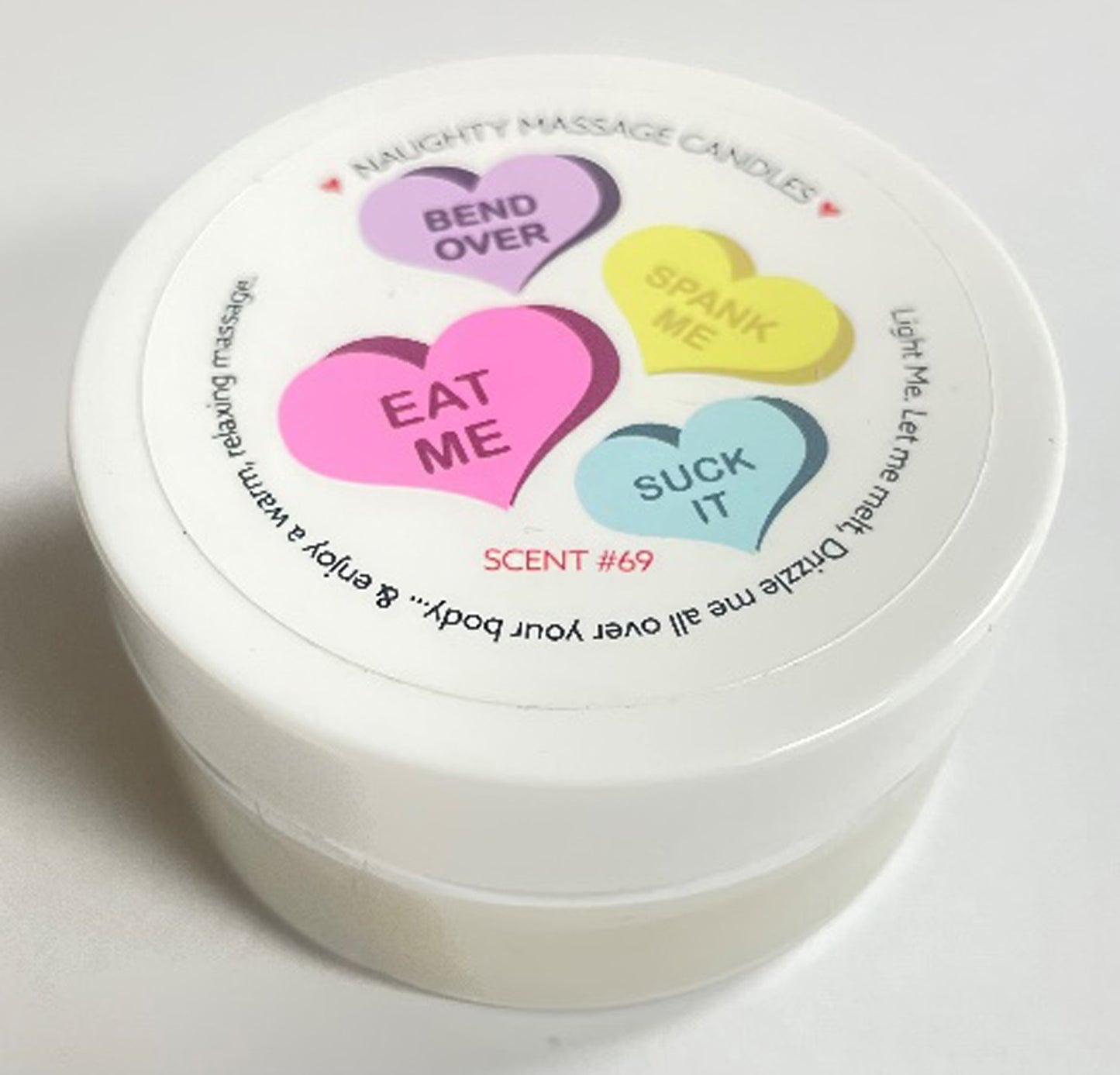 Vday Candy Heart Massage Candle - Madagascar Vanilla 1.7 Oz KS14316