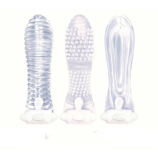 Icon Brands - Vibrating Sextenders 3-Pack - Clear IC2511