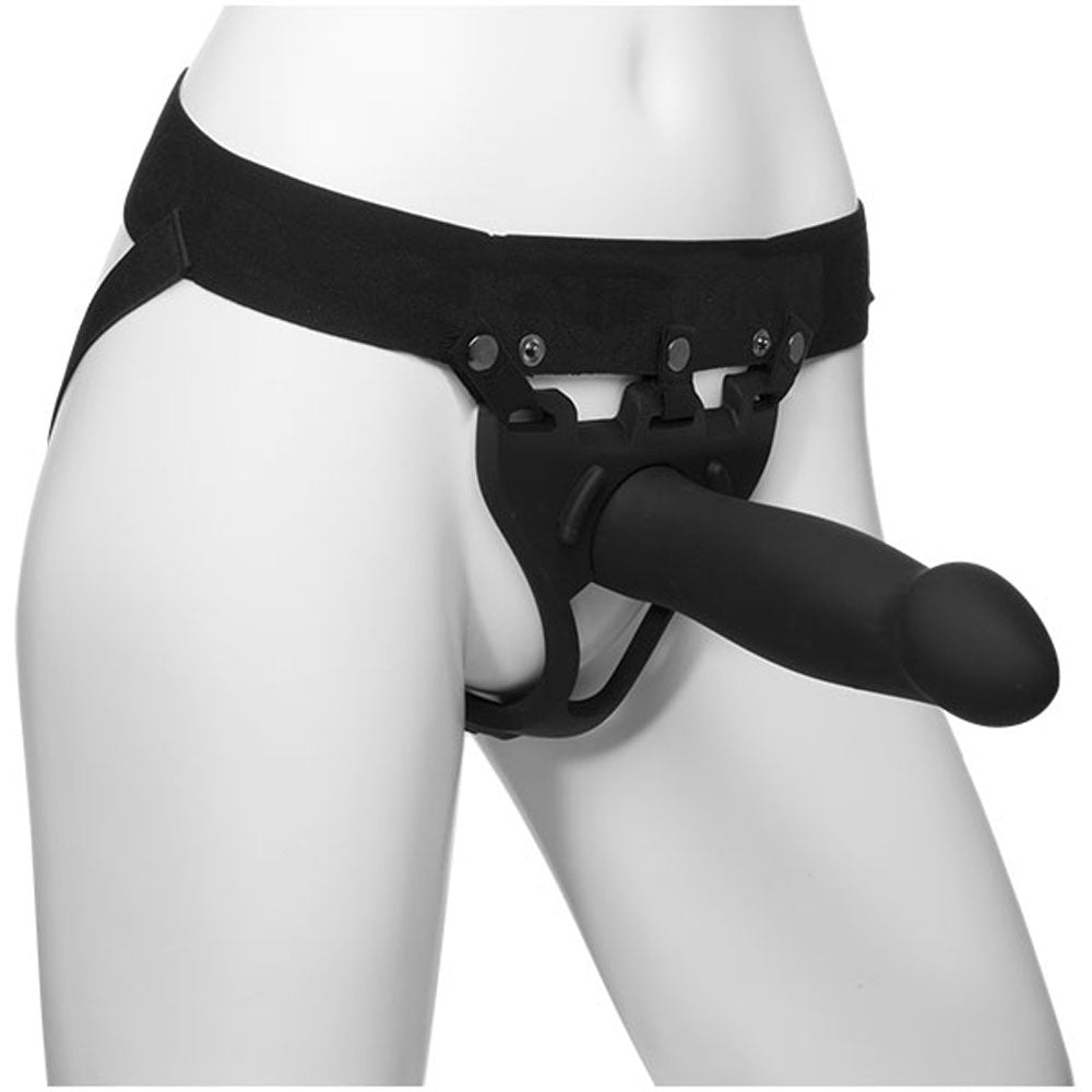 "Body Extensions - Hollow Bulbed Strap-on 2-Piece Set - Black DJ0800-08-BX"