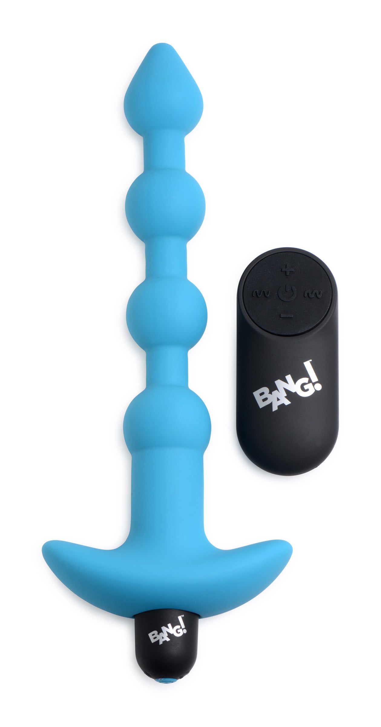 "Bang - Vibrating Silicone Anal Beads and Remote Control - Blue BNG-AG614-BLU"