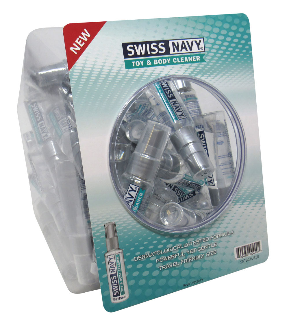 "Swiss Navy Toy and Body Cleaner 1oz 50pc Fishbowl MD-SNTBC1OZ50"