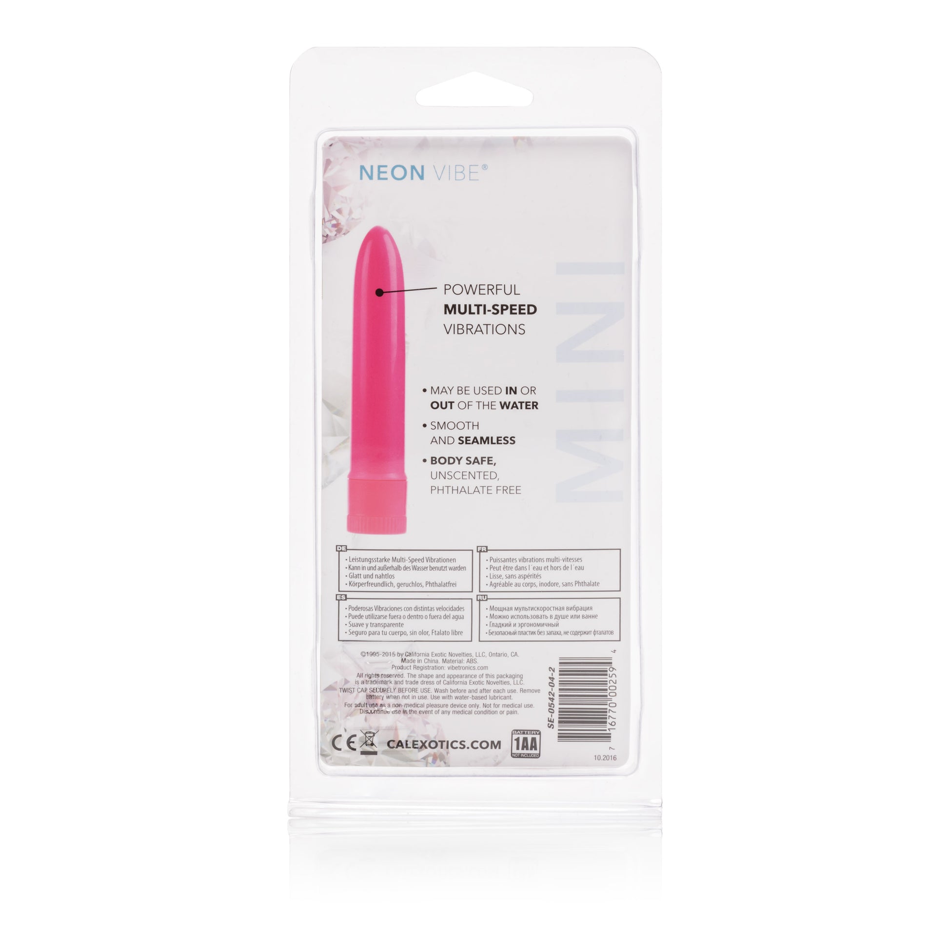 "Mini Neon Vibe Multi-Speed Vibe 4.5 Inches - Pink SE0542042"
