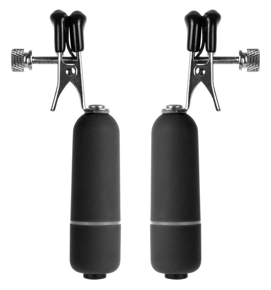 "Vibrating Nipple Clamps - Black OU-OU039BLK"