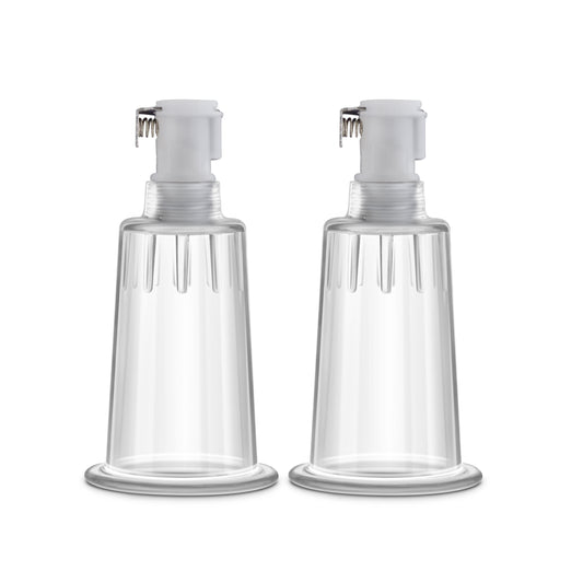 "Temptasia  Nipple Pumping Cylinders  Set of 2 (1 Inch Diameter) - Clear BL-09711"