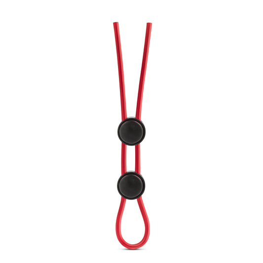 "Stay Hard - Silicone Double Loop Cock Ring - Red BL-32098"