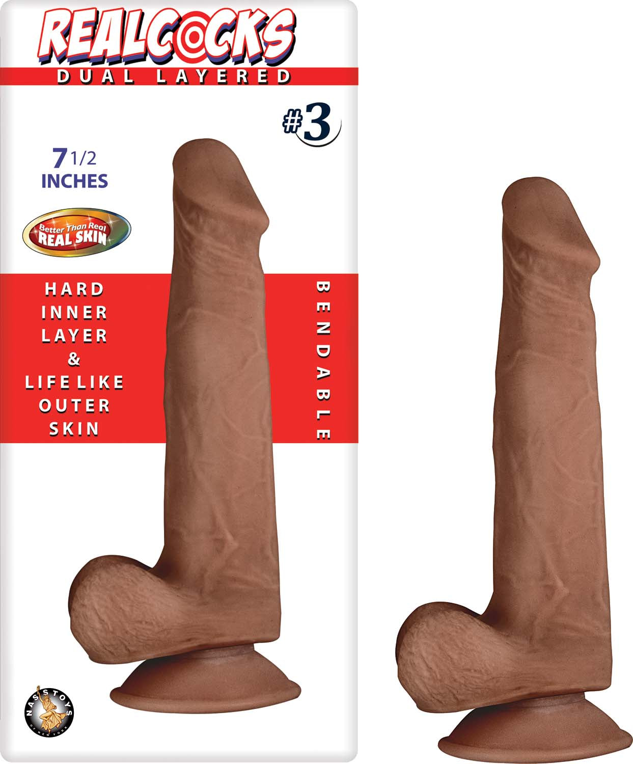"Realcocks Dual Layered #3 - Brown NW2782-2"