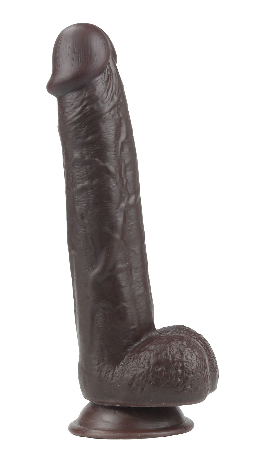"Real Skin 9 Dual Layer Dildo - Dark Brown TMN-GL-0619"