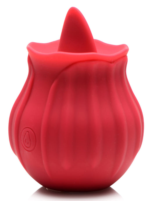"Bloomgasm - Wild Violet 10x Licking Clit Stimulator - Red INM-AG918"