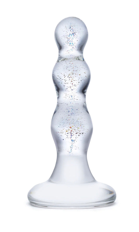 "Triple Play Beaded Butt Plug GLAS-15"