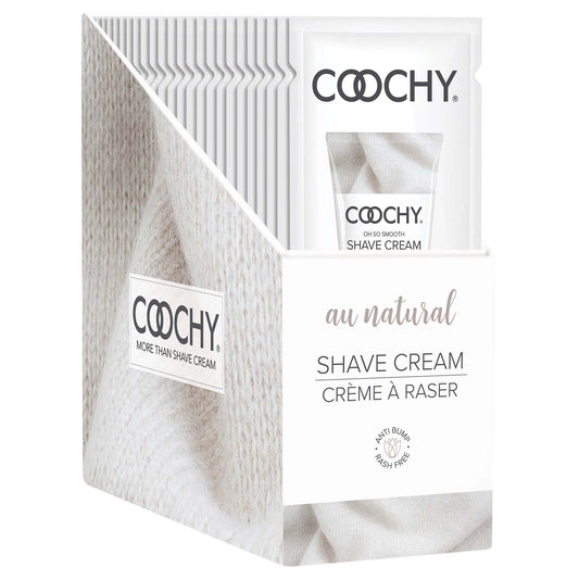 "Coochy Shave Cream - Au Natural - 15 ml Foils 24 Count Display COO1001-99D"