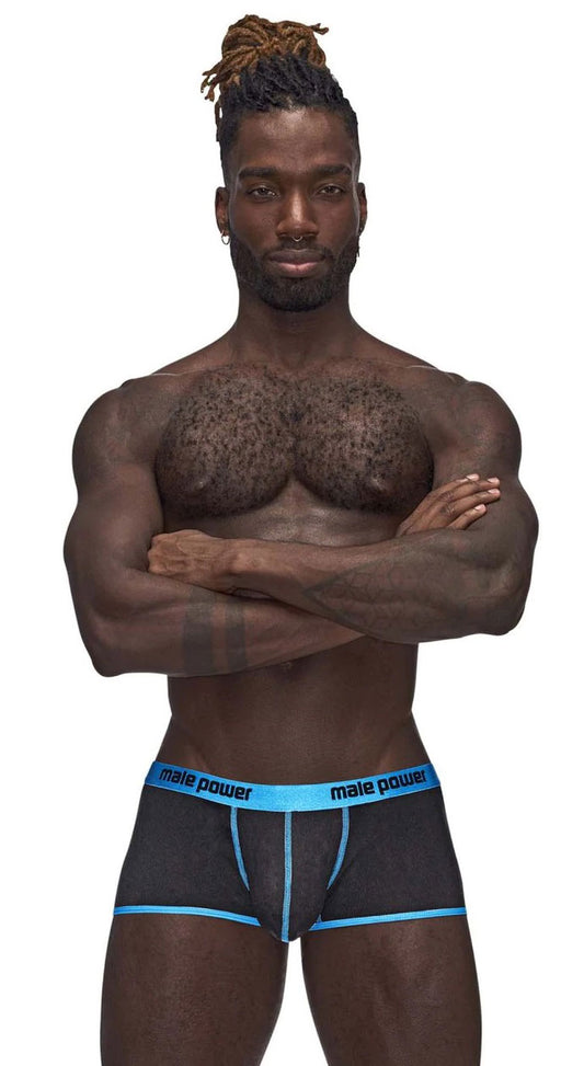 "Casanova Uplift Mini Shorts - Small - Black/blue MP-143270BKSL"