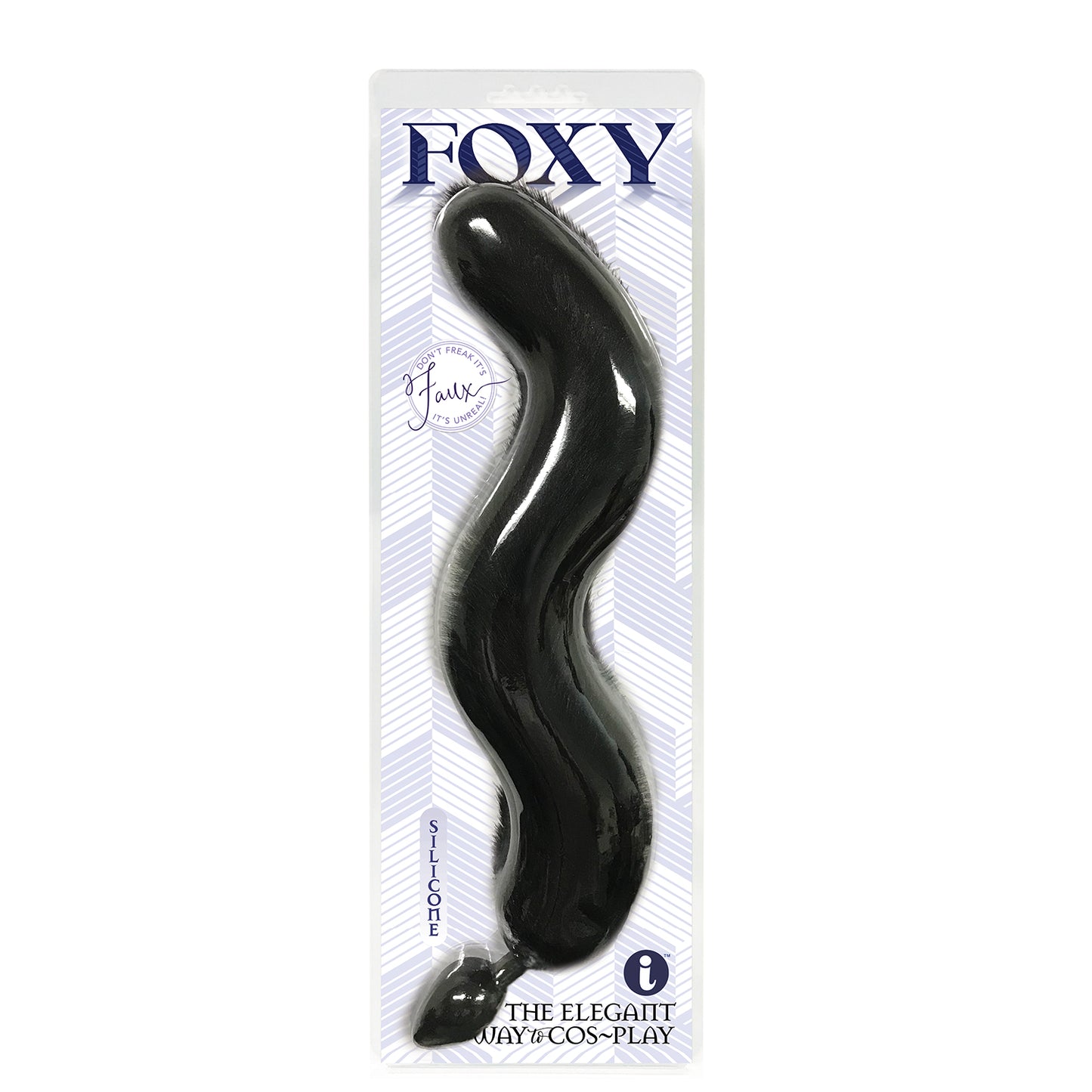 "Foxy Fox Tail Silicone Butt Plug - Black IC1402"