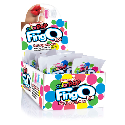 "Fingo Tips - 18 Count Pop Box Display - Assorted Colors TIP-110D"