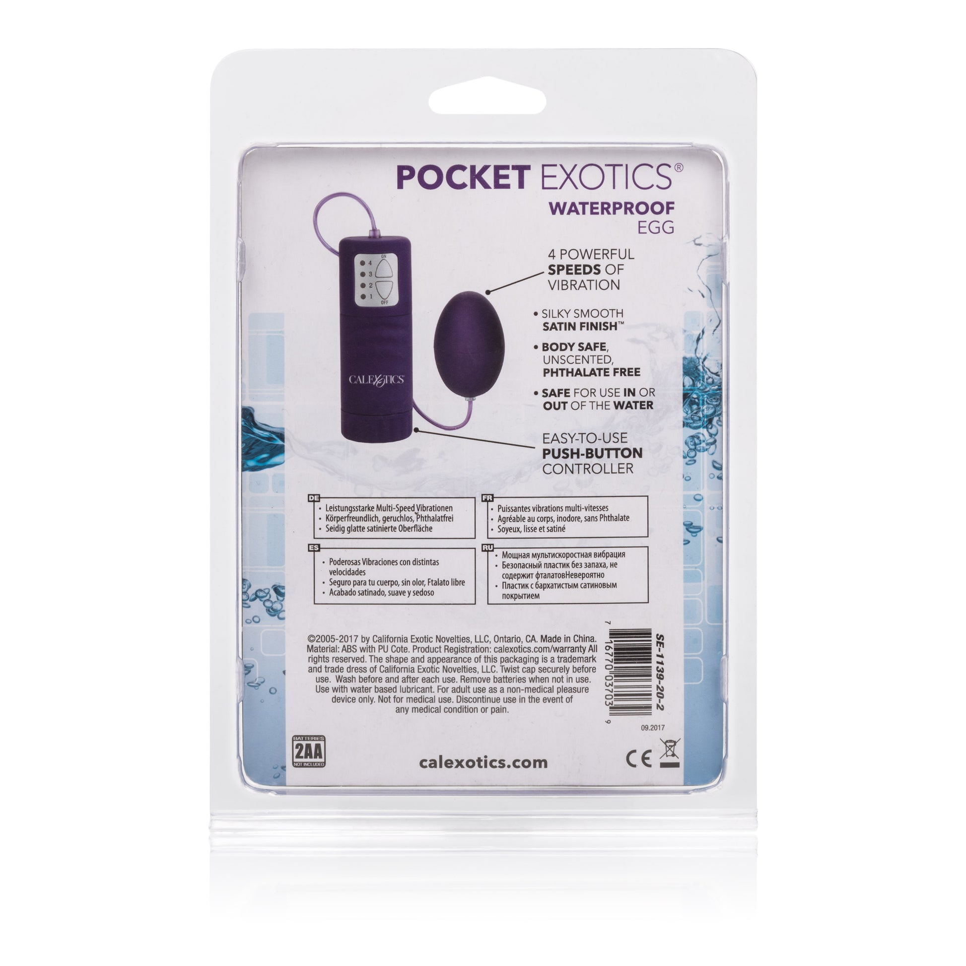 "Waterproof Pocket Exotics Waterproof  Egg - Purple SE1139202"