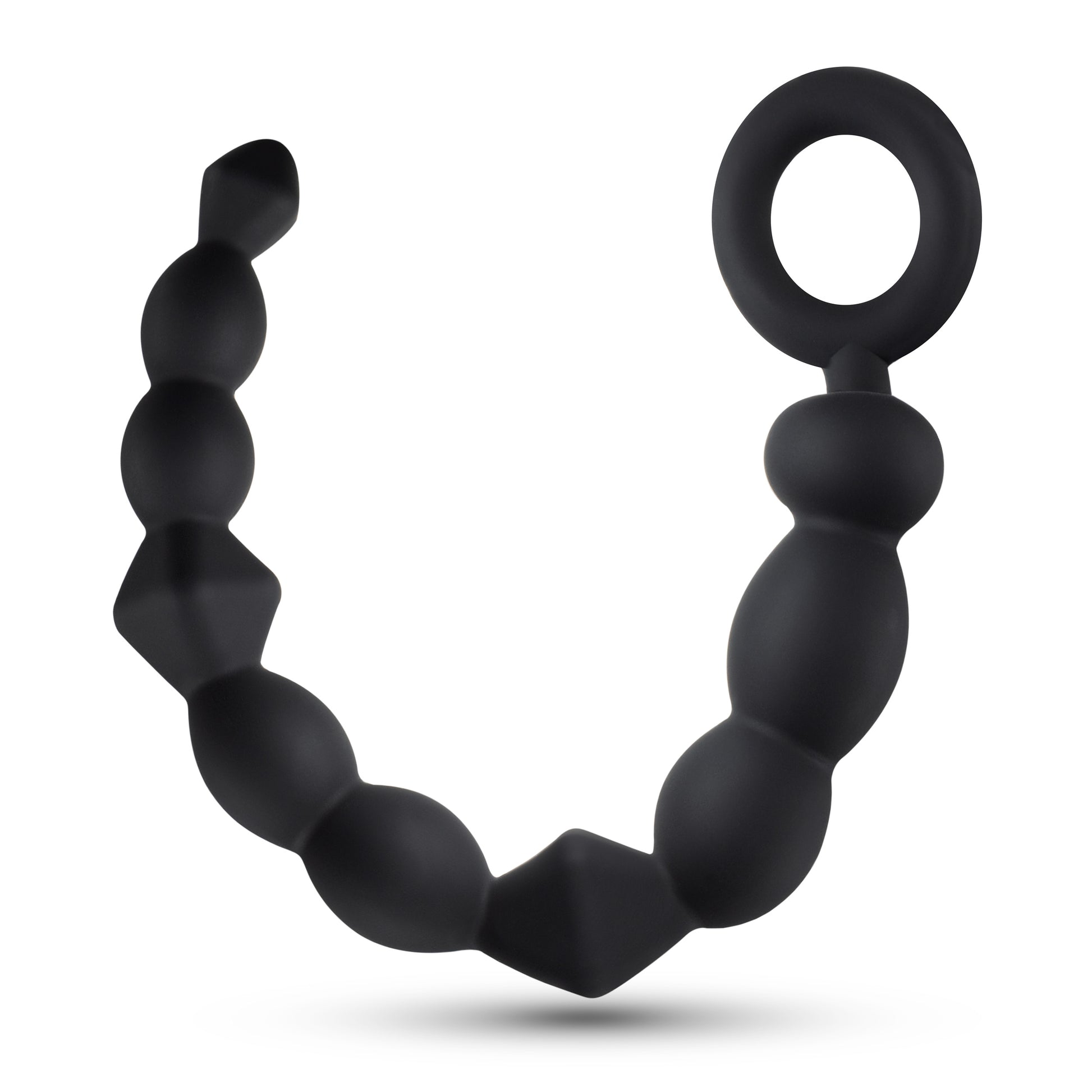 "Anal Adventures Platinum - Silicone Beginner Anal  Beads - Black BL-23945"