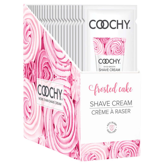 "Coochy Shave Cream - Frosted Cake - 15 ml Foils 24 Count Display COO1003-99D"