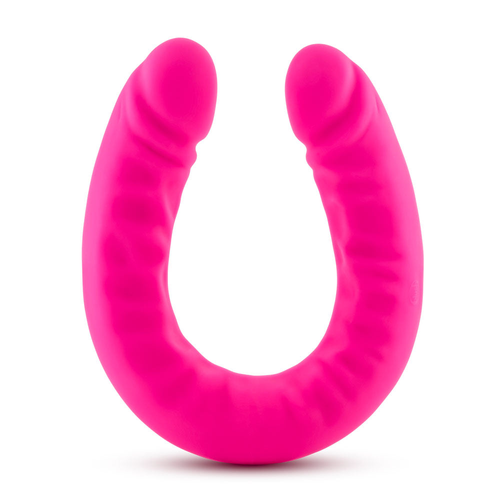 "Ruse - 18 Inch Silicone Slim Double Dong - Hot  Pink BL-32290"