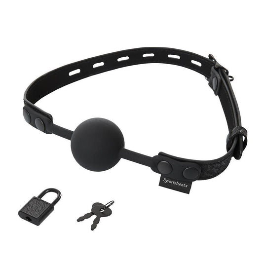 "Sincerely Locking Lace Ball Gag SS520-09"