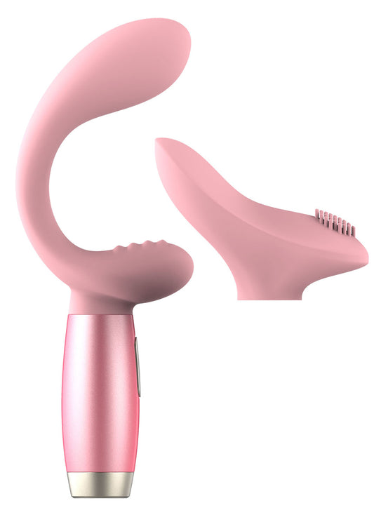"Perks Ex-3 Dual Vibrator and Clitoral Stimulator - Pink LS-LS12209"