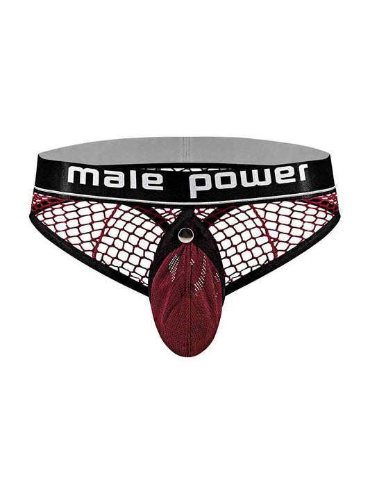"Cock Pit Nte Cock Ring Thong - L/ XL - Burgundy MP-410260BNLX"