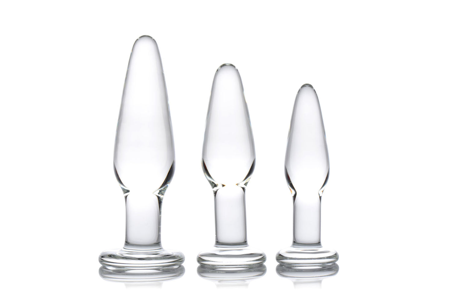 "Dosha 3 Piece Glass Anal Plug Kit PRSM-AE599"