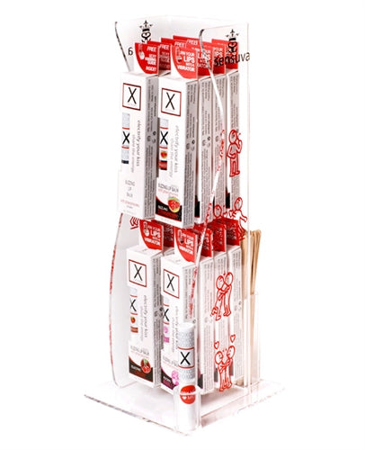 "X on the Lips Buzzing Lip Balm - 16 Piece Tower Display - Assorted Flavors SEN-VL209-16T"