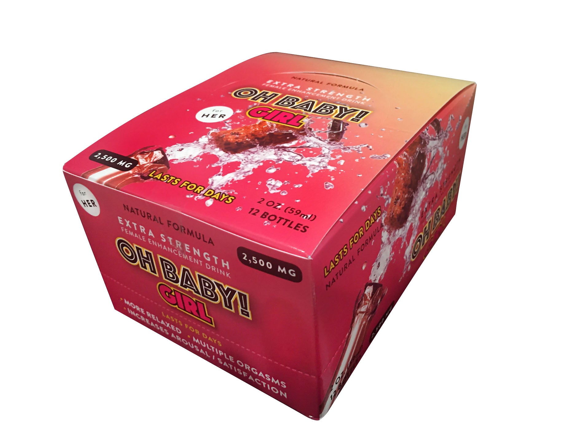 "Oh Baby! Girl Extra Strength Female Sexual Enhancement 12pc Display Box 2oz 2500mg OMS757-B"