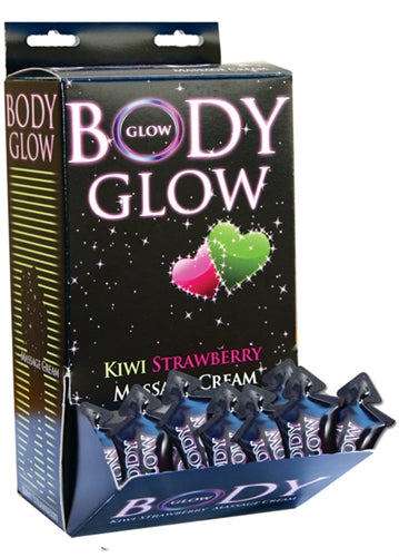 "Body Glow Massage Cream 50 Pieces Display - Kiwi Strawberry HTP2655D"