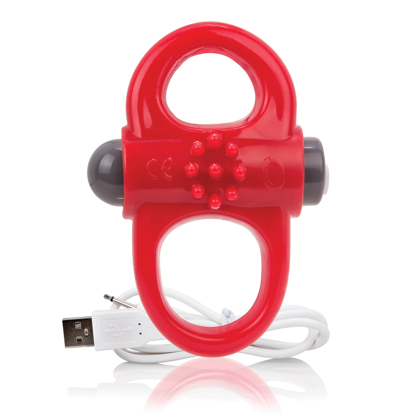 "Charged Yoga Rechargeable Vibe Ring - Red AYOG-R-101E"