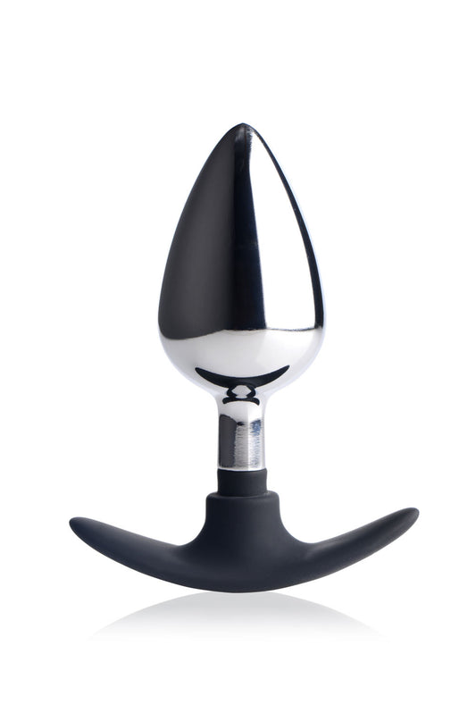 "Dark Invader Metal and Silicone Anal Plug - Large MS-AG343-LG"