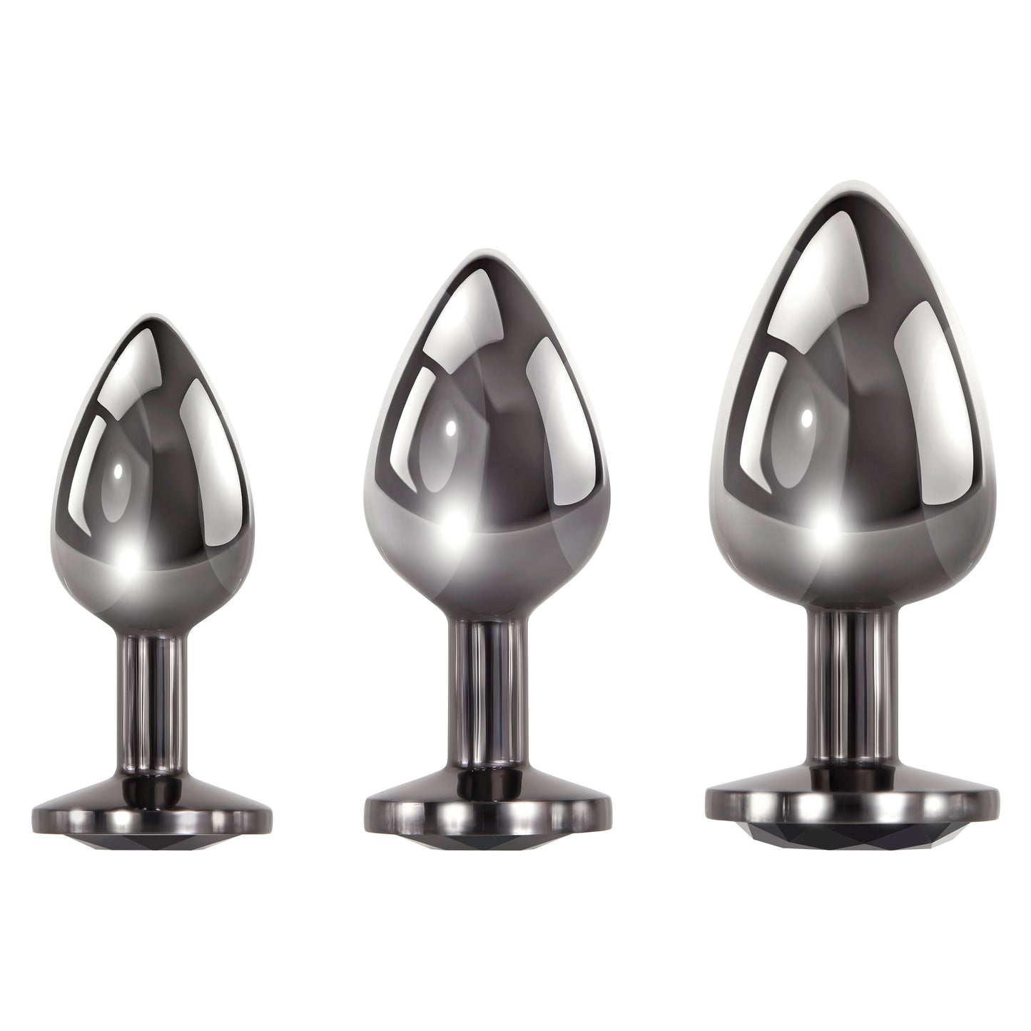 "Black Gem Anal Plug Set EN-BP-8577-2"