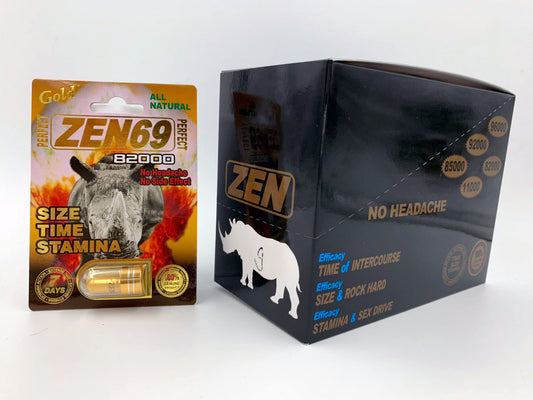 "Zen 69 G Sexual Male Enhancement 30 Ct Display PS-Z69G-D"